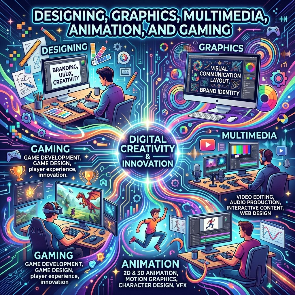 Designing, Graphics, Multimedia , Animation and Gaming
